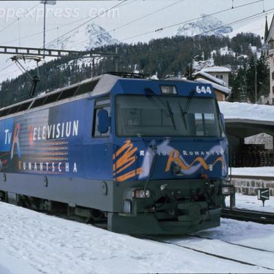 Ge 4/4 III 644 RhB à St Moritz (CH)